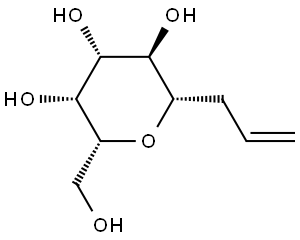 L-glycero-L-galacto-Non-8-enitol, 2,6-anhydro-7,8,9-trideoxy- Structure