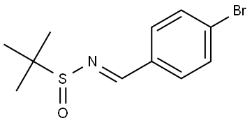 2-Propanesulfinamide, N-[(4-bromophenyl)methylene]-2-methyl-, [N(E)]- Structure