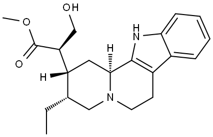 Corynan-16-carboxylic acid, 17-hydroxy-, methyl ester, (15α,16R)- (9CI) Structure