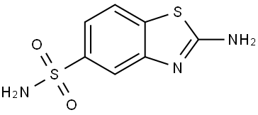 5-Benzothiazolesulfonamide, 2-amino- Structure