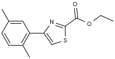 Ethyl 4-(2,5-dimethylphenyl)-2-thiazolecarboxylate Structure