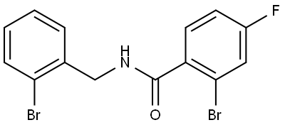 2-Bromo-N-[(2-bromophenyl)methyl]-4-fluorobenzamide Structure