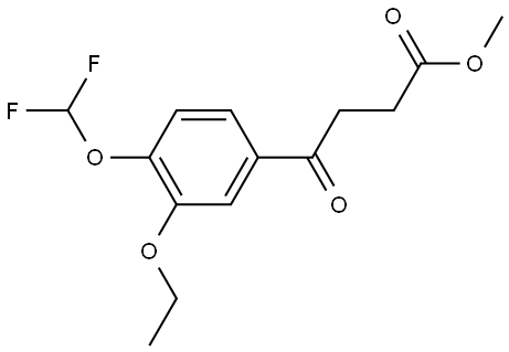 methyl 4-(4-(difluoromethoxy)-3-methoxyphenyl)-4-oxobutanoate Structure