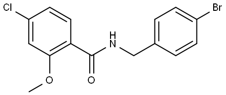 N-[(4-Bromophenyl)methyl]-4-chloro-2-methoxybenzamide Structure