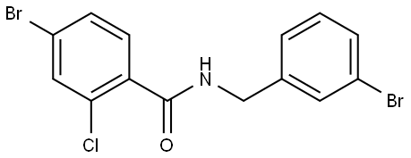 4-Bromo-N-[(3-bromophenyl)methyl]-2-chlorobenzamide Structure