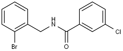 N-[(2-Bromophenyl)methyl]-3-chlorobenzamide Structure