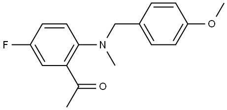 Ethanone, 1-[5-fluoro-2-[[(4-methoxyphenyl)methyl]methylamino]phenyl]- Structure