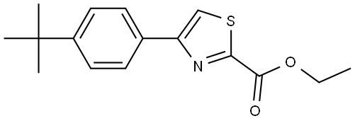 Ethyl 4-[4-(1,1-dimethylethyl)phenyl]-2-thiazolecarboxylate Structure