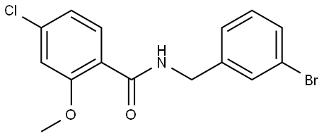 N-[(3-Bromophenyl)methyl]-4-chloro-2-methoxybenzamide Structure