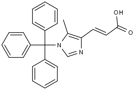 2-Propenoic acid, 3-[5-methyl-1-(triphenylmethyl)-1H-imidazol-4-yl]-, (E)- Structure