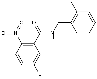 5-fluoro-N-(2-methylbenzyl)-2-nitrobenzamide Structure