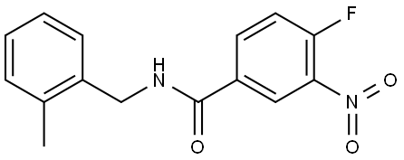 4-fluoro-N-(2-methylbenzyl)-3-nitrobenzamide Structure