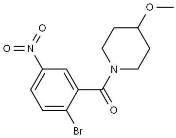 (2-bromo-5-nitrophenyl)(4-methoxypiperidin-1-yl)methanone Structure