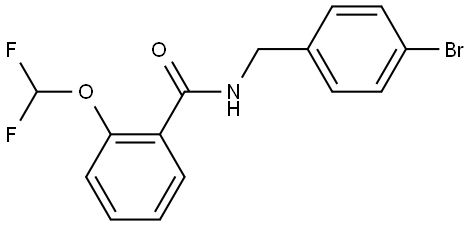 N-[(4-Bromophenyl)methyl]-2-(difluoromethoxy)benzamide Structure