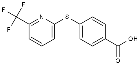 4-[[6-(Trifluoromethyl)-2-pyridinyl]thio]benzoic acid Structure