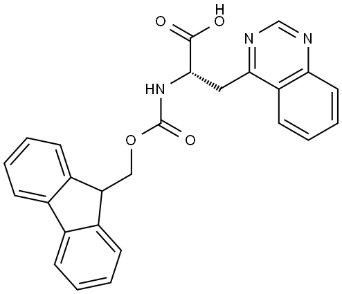 (S)-2-((((9H-fluoren-9-yl)methoxy)carbonyl)amino)-3-(quinazolin-4-yl)propanoic acid Structure