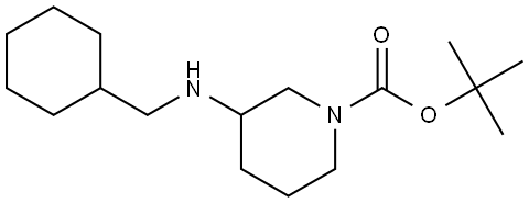 tert-butyl 3-((cyclohexylmethyl)amino)piperidine-1-carboxylate Structure