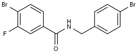 4-Bromo-N-[(4-bromophenyl)methyl]-3-fluorobenzamide Structure