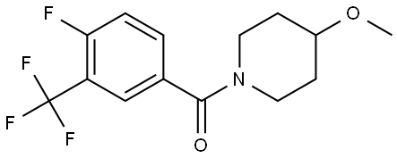 4-Fluoro-3-(trifluoromethyl)phenyl](4-methoxy-1-piperidinyl)methanone Structure