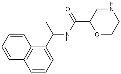 N-1-(naphthalen-1-yl)ethyl)morpholine-2-carboxamide 구조식 이미지