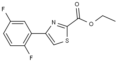 Ethyl 4-(2,5-difluorophenyl)-2-thiazolecarboxylate Structure