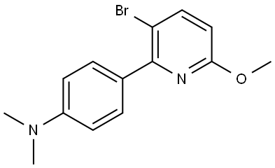 4-(3-Bromo-6-methoxy-2-pyridinyl)-N,N-dimethylbenzenamine Structure