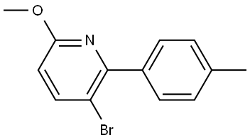 Pyridine, 3-bromo-6-methoxy-2-(4-methylphenyl)- Structure