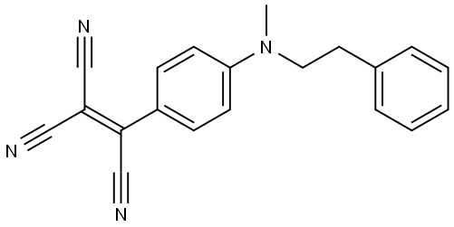 2-{4-[methyl(phenethyl)amino]phenyl}ethene-1,1,2-tricarbonitrile Structure