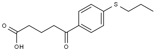 δ-Oxo-4-(propylthio)benzenepentanoic acid Structure