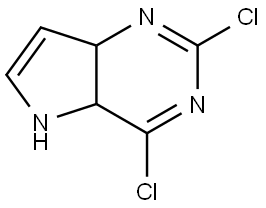 5H-Pyrrolo[3,2-d]pyrimidine, 2,4-dichloro-4a,7a-dihydro- Structure