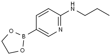 5-(1,3,2-Dioxaborolan-2-yl)-N-propyl-2-pyridinamine Structure