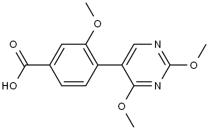 4-(2,4-Dimethoxy-5-pyrimidinyl)-3-methoxybenzoic acid Structure