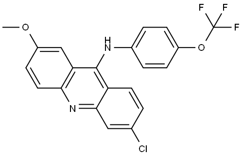 6-Chloro-2-methoxy-N-(4-(trifluoromethoxy)phenyl) acridin-9-amine Structure