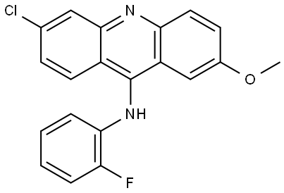 6-Chloro-N-(2-fluorophenyl)-2-methoxyacridin-9-amine Structure