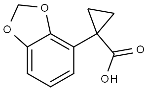 Cyclopropanecarboxylic acid, 1-(1,3-benzodioxol-4-yl)- Structure