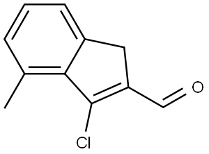 3-chloro-4-methyl-1H-indene-2-carbaldehyde Structure