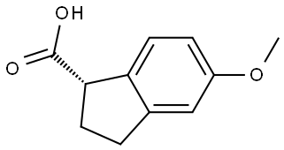 (S)-2,3-Dihydro-5-methoxy-1H-indene-1-carboxylic acid Structure