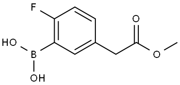 Benzeneacetic acid, 3-borono-4-fluoro-, 1-methyl ester Structure