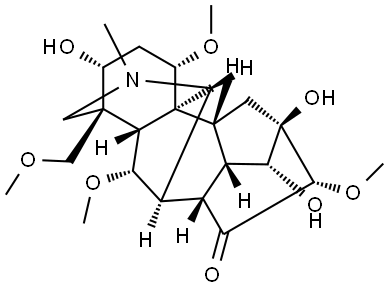 Aconitan-15-one, 3,13,14-trihydroxy-1,6,16-trimethoxy-4-(methoxymethyl)-20-methyl-, (1α,3α,6α,14α,16α)- (9CI) Structure