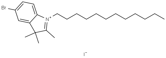 3H-Indolium, 5-bromo-1-dodecyl-2,3,3-trimethyl-, iodide (1:1) Structure