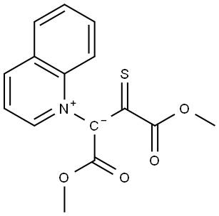 Quinolinium, 1-[3-methoxy-1-(methoxycarbonyl)-3-oxo-2-thioxopropyl]-, inner salt Structure