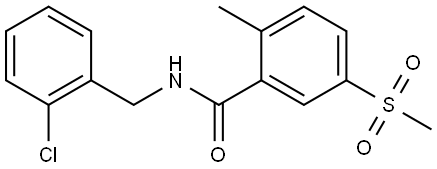 N-[(2-Chlorophenyl)methyl]-2-methyl-5-(methylsulfonyl)benzamide Structure