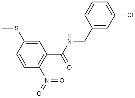 N-(3-chlorobenzyl)-5-(methylthio)-2-nitrobenzamide Structure