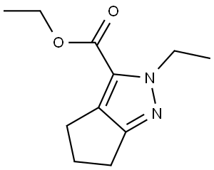 Ethyl 2-ethyl-2,4,5,6-tetrahydrocyclopenta[c]pyrazole-3-carboxylate Structure