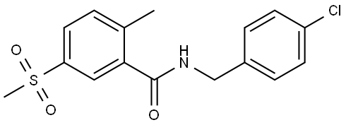 N-[(4-Chlorophenyl)methyl]-2-methyl-5-(methylsulfonyl)benzamide Structure