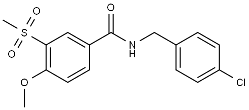 N-[(4-Chlorophenyl)methyl]-4-methoxy-3-(methylsulfonyl)benzamide Structure