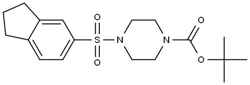 tert-butyl 4-((2,3-dihydro-1H-inden-5-yl)sulfonyl)piperazine-1-carboxylate Structure