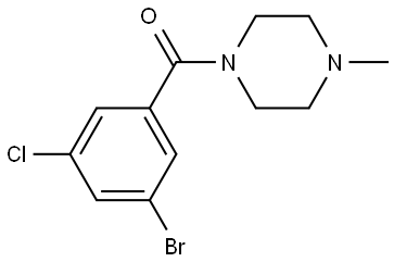 (3-Bromo-5-chlorophenyl)(4-methylpiperazin-1-yl)methanone Structure