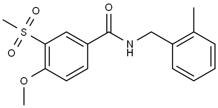 4-Methoxy-N-[(2-methylphenyl)methyl]-3-(methylsulfonyl)benzamide Structure