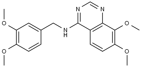 4-Quinazolinamine, N-[(3,4-dimethoxyphenyl)methyl]-7,8-dimethoxy- Structure